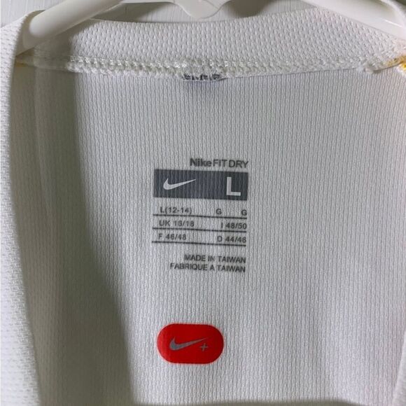 Nike Large White and Yellow Livestrong Dri‎ Fit Shirt - Picture 3 of 4